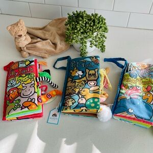 Jellycat Crinkle Books and Lovey bundle